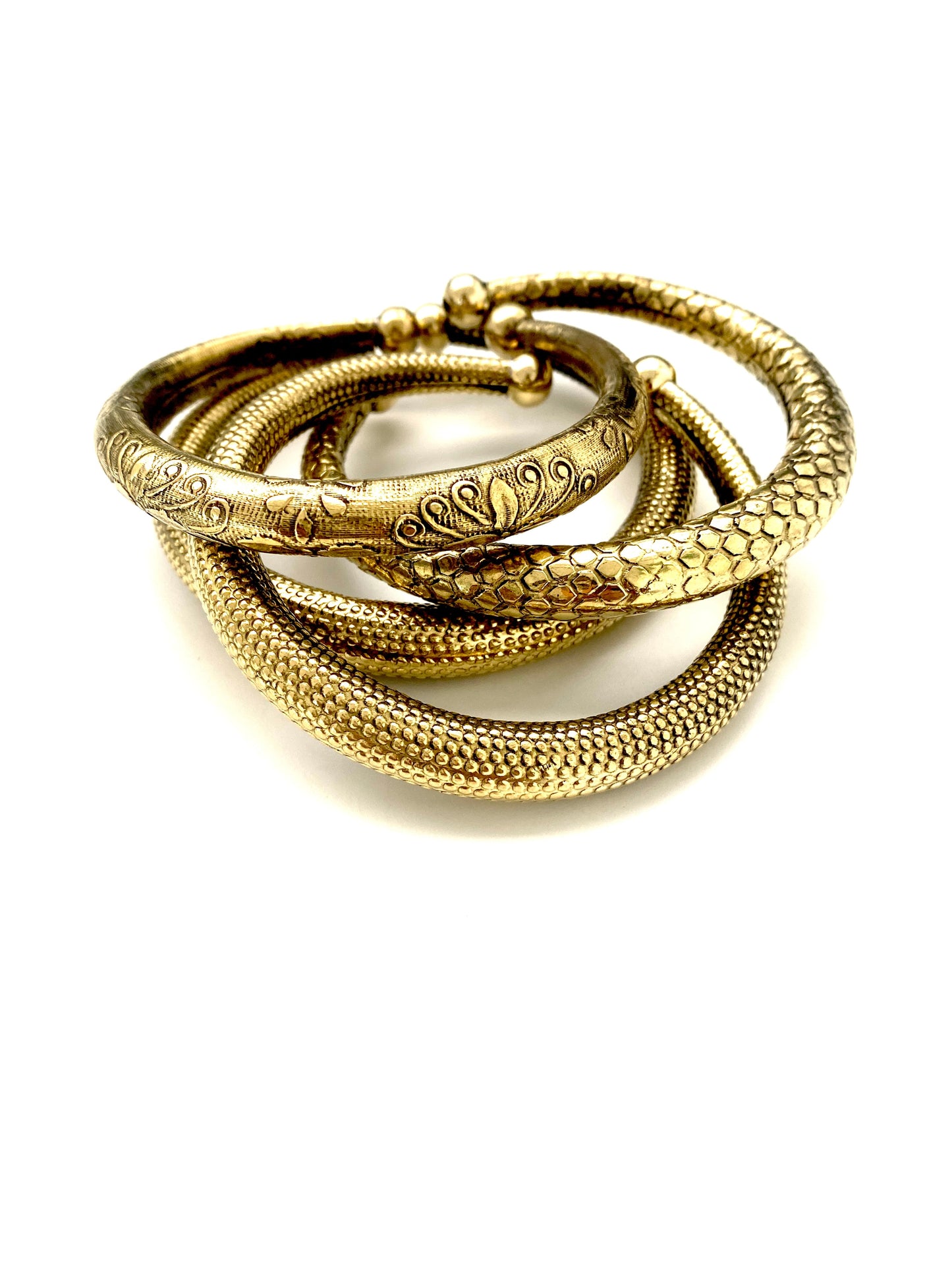 Vintage Etched Brass Cuff